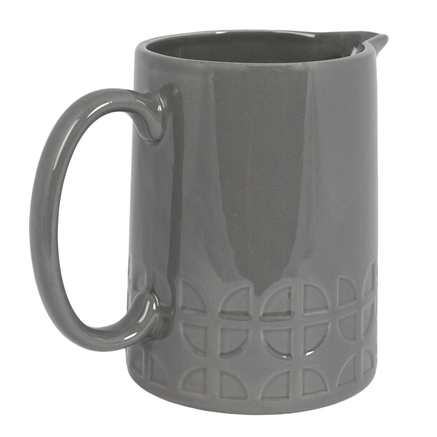 Geo Debossed Large Jug Grey Image 2