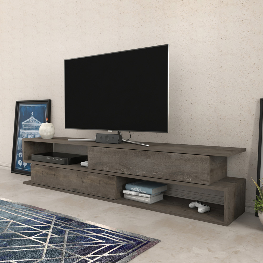 Decorotika Cortez 2 Shelf Wenge TV Unit Image 4