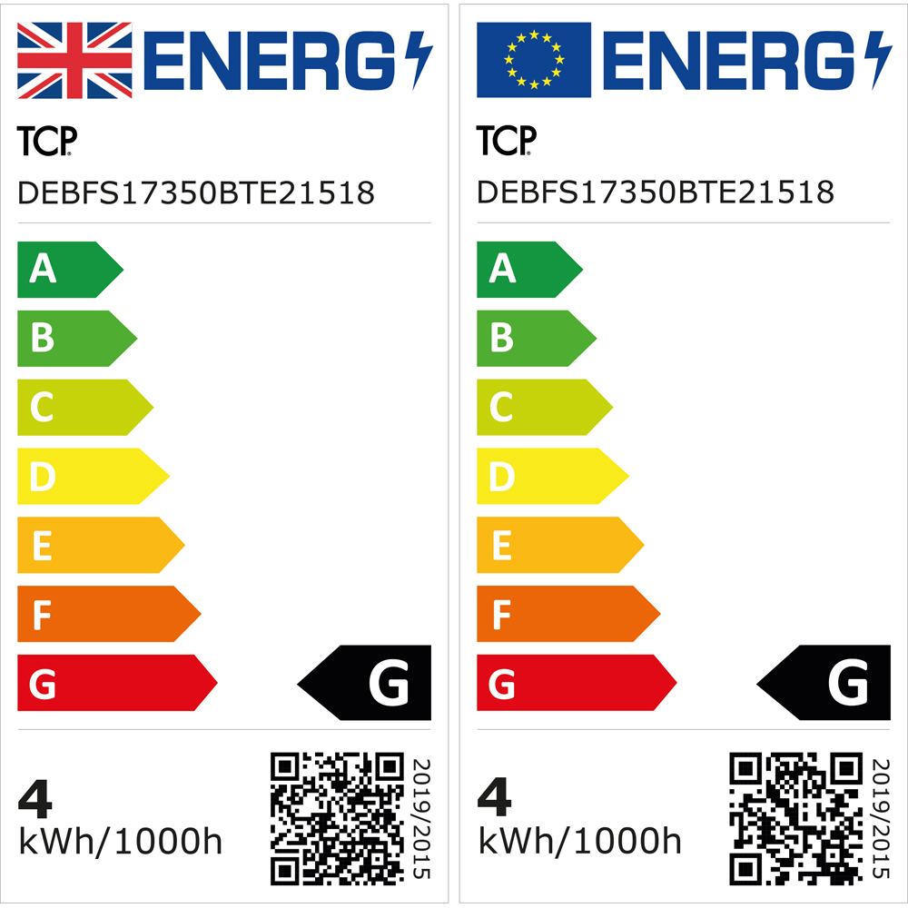 TCP E27 Warm White Glow Black Twist Decorative Bulb Image 4