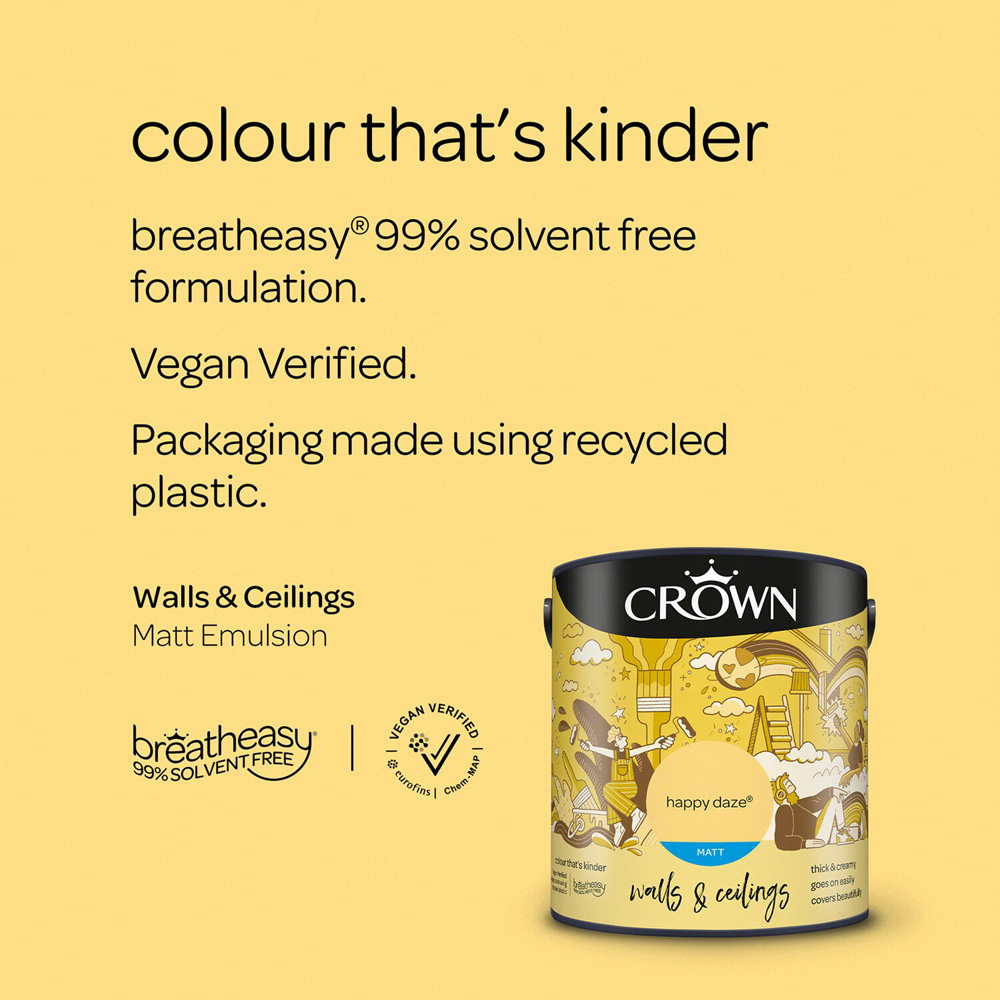 Crown Wall & Ceilings Happy Daze Matt Emulsion 2.5L Image 8