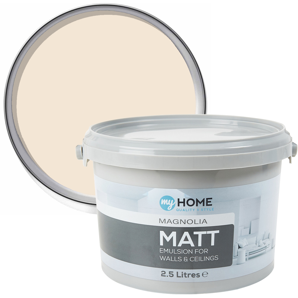 My Home Walls and Ceilings Magnolia Matt Emulsion Paint 2.5L Image 1