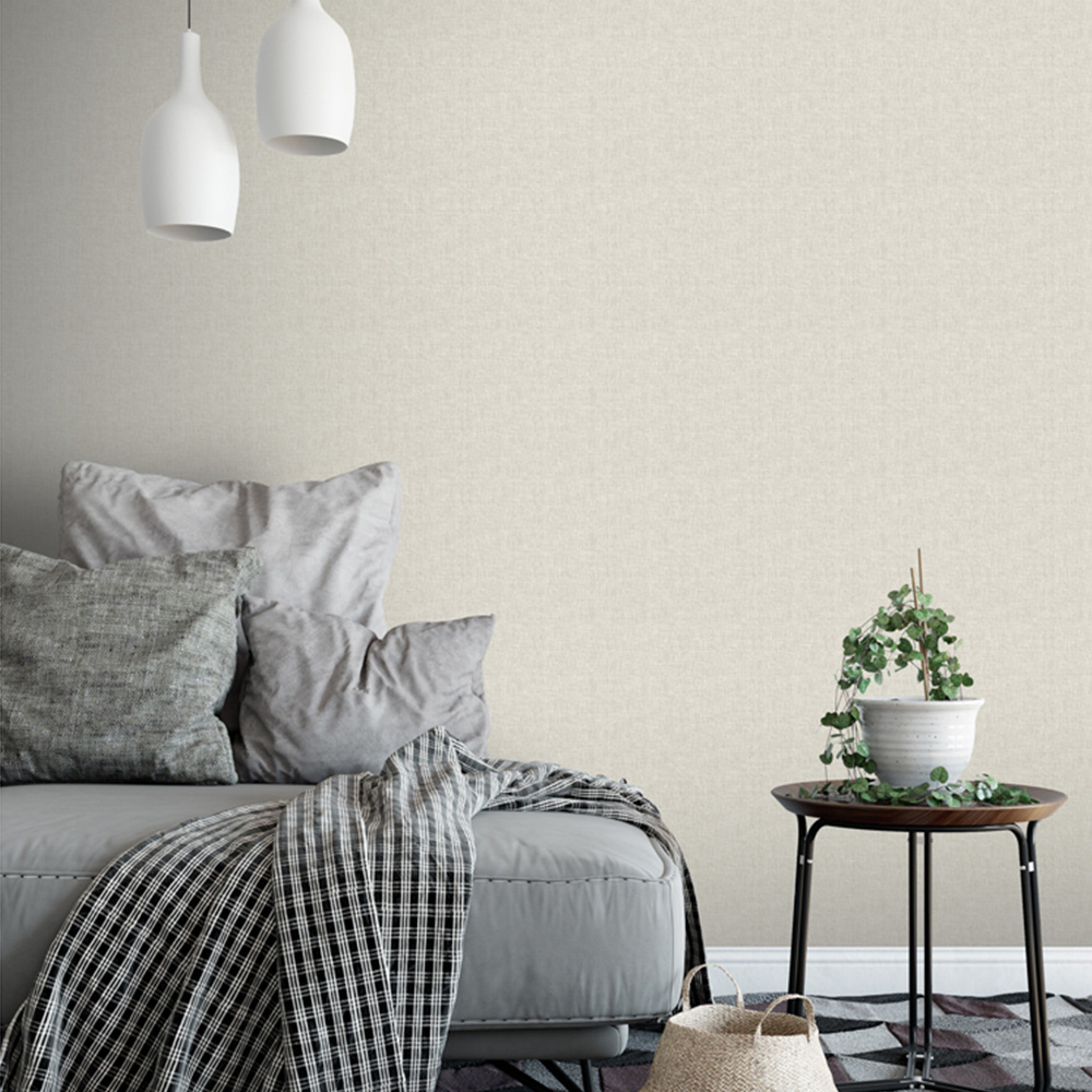 Arthouse Fabric Texture Neutral Wallpaper Image 4