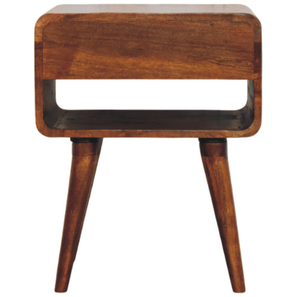 Artisan Furniture Avora Chestnut Single Drawer Single Shelf Solid Wood Nightstand Image 6