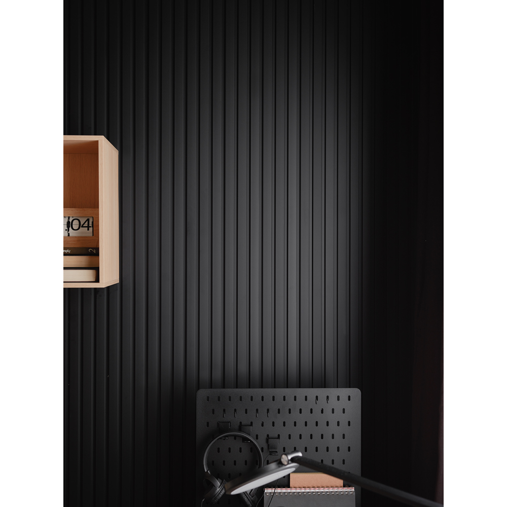 VOX Linerio M-Line Black Slat Wall Panel 8 Pack Image 3