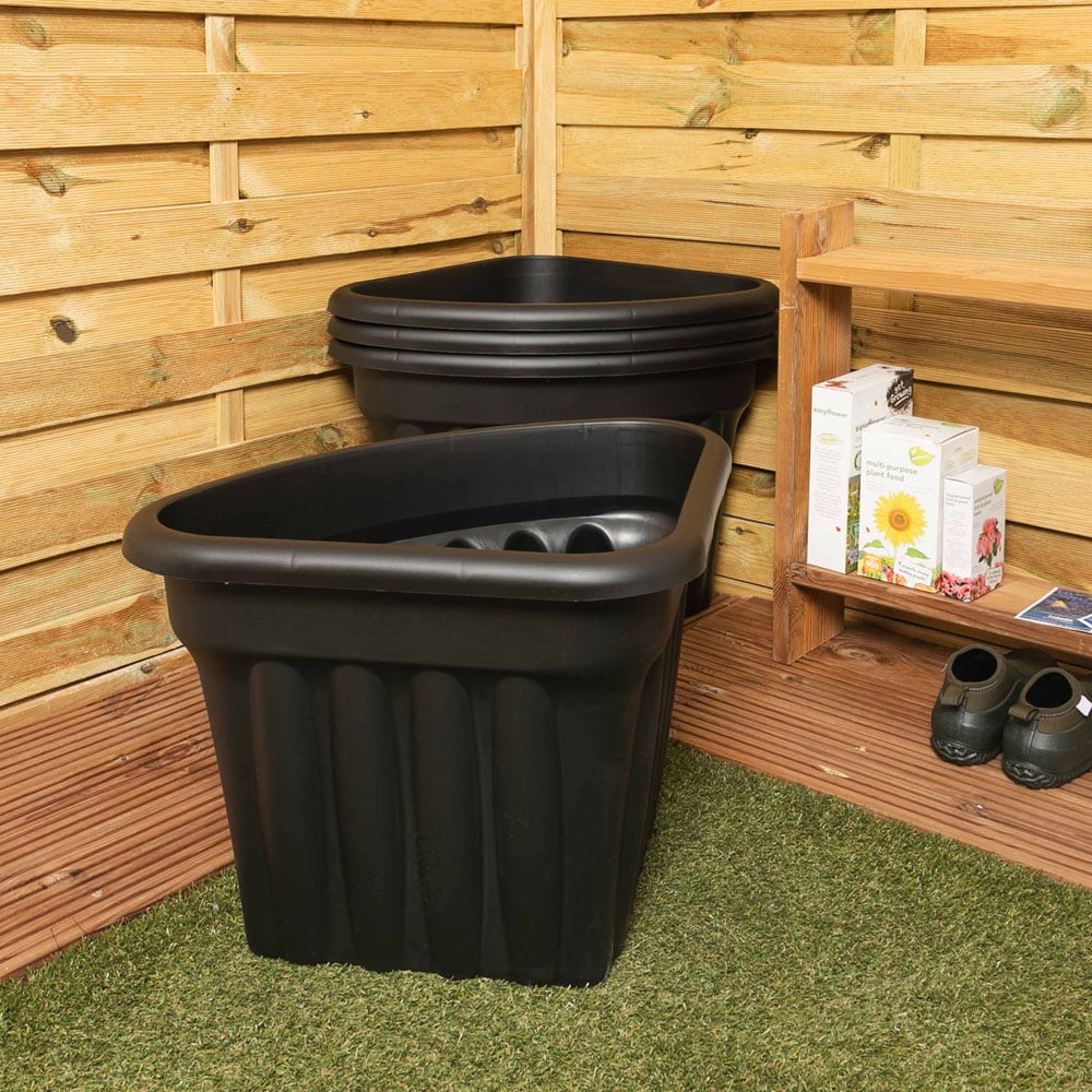 Wham Vista Slate Corner Planter 49cm 4 Pack Image 2