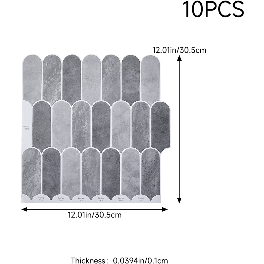 Living and Home Grey Arch Self Adhesive Wall Sticker 10 Pack Image 9