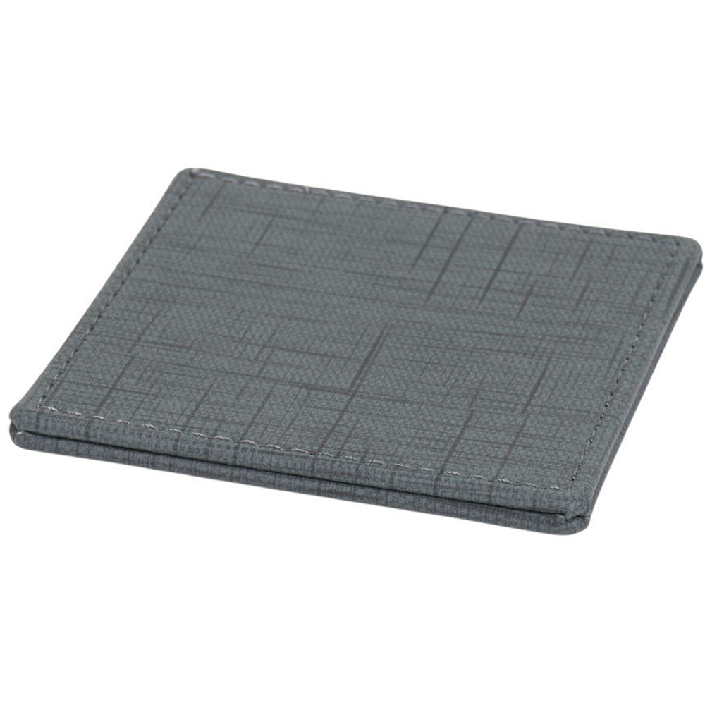 Set of 4 Square Faux Leather Coasters Charcoal Image 3