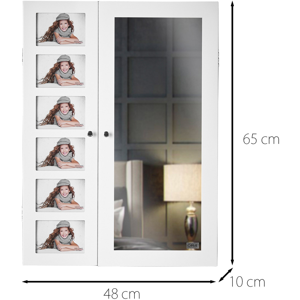 CARME Home Harper LED Mirror Cabinet with Photo Frame Image 7
