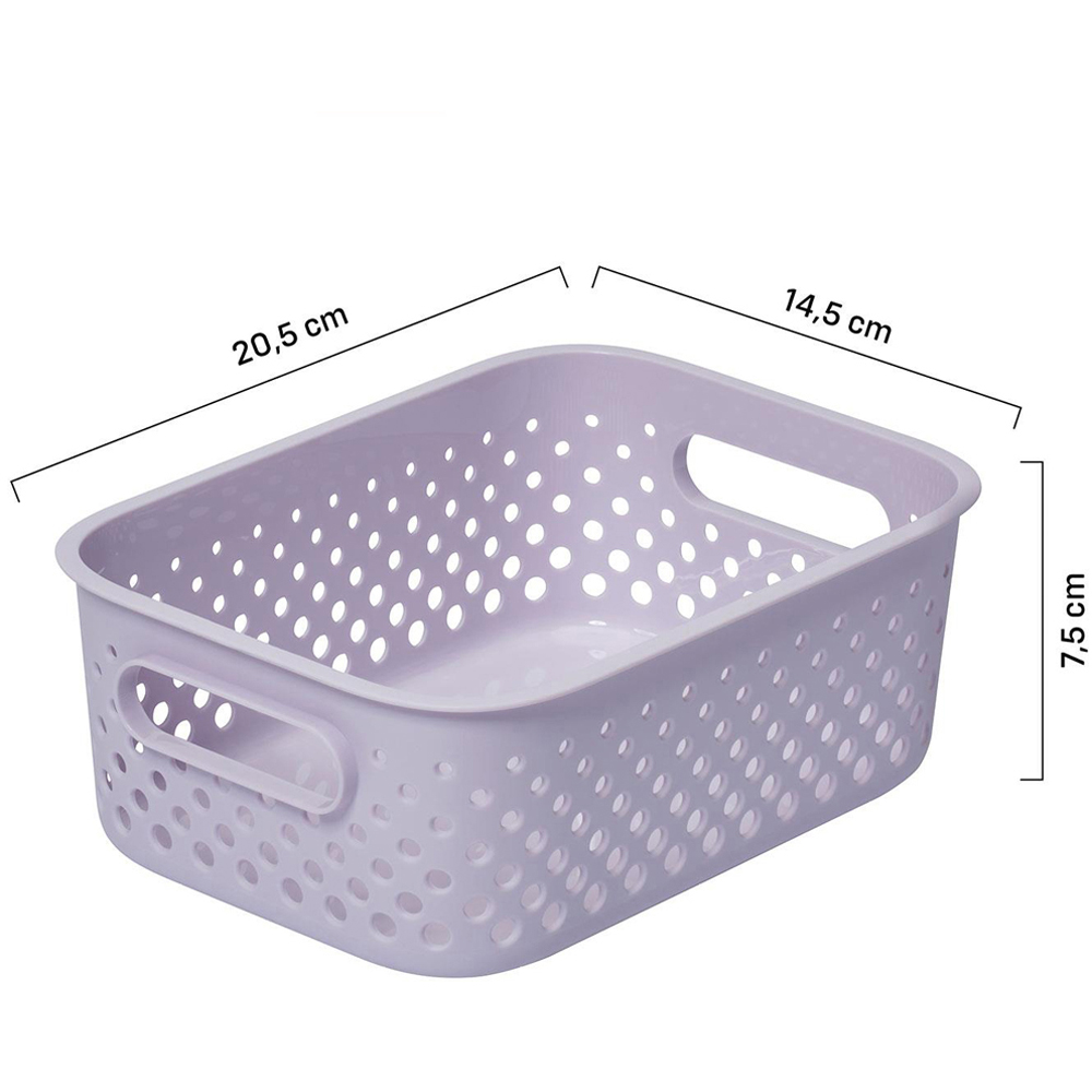 SmartStore Essence Lavender Small Storage Basket 1.6L 3 Pack Image 9