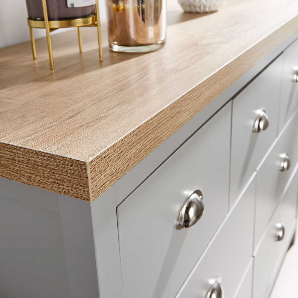 Home Source Avon 7 Drawer Grey Chest of Drawers Image 4