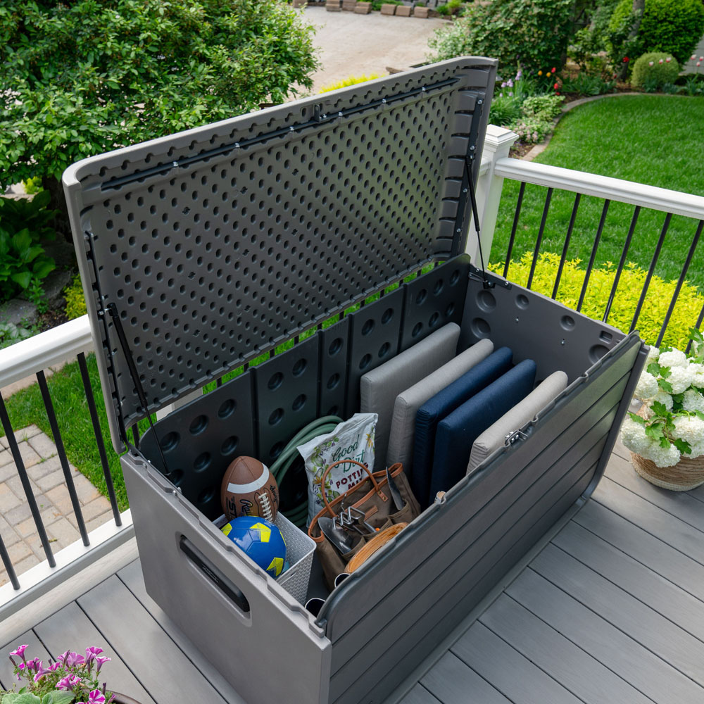 Lifetime Products 624L Dark Grey Modern Outdoor Storage Deck Box Image 7