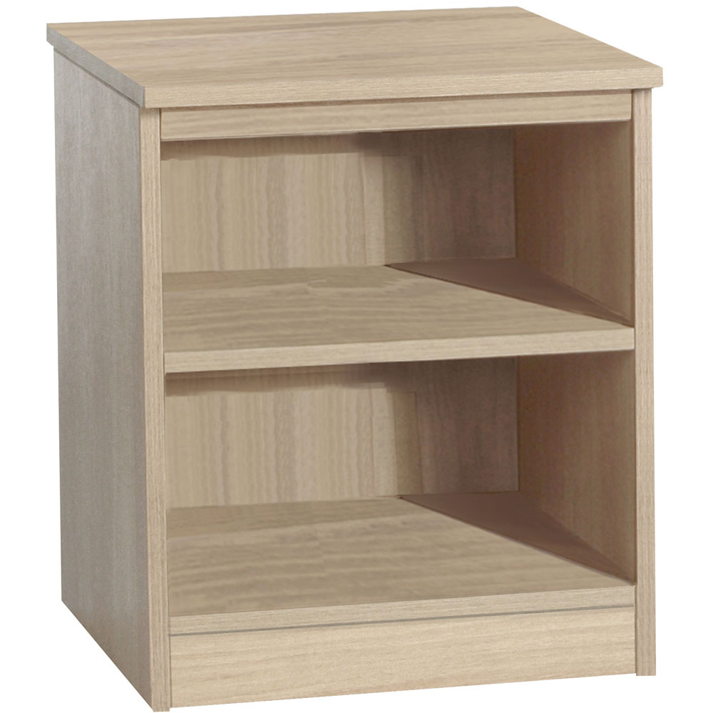 R White Cabinets 2 Shelf Brown Desk Height Wide Bookcase Image 2