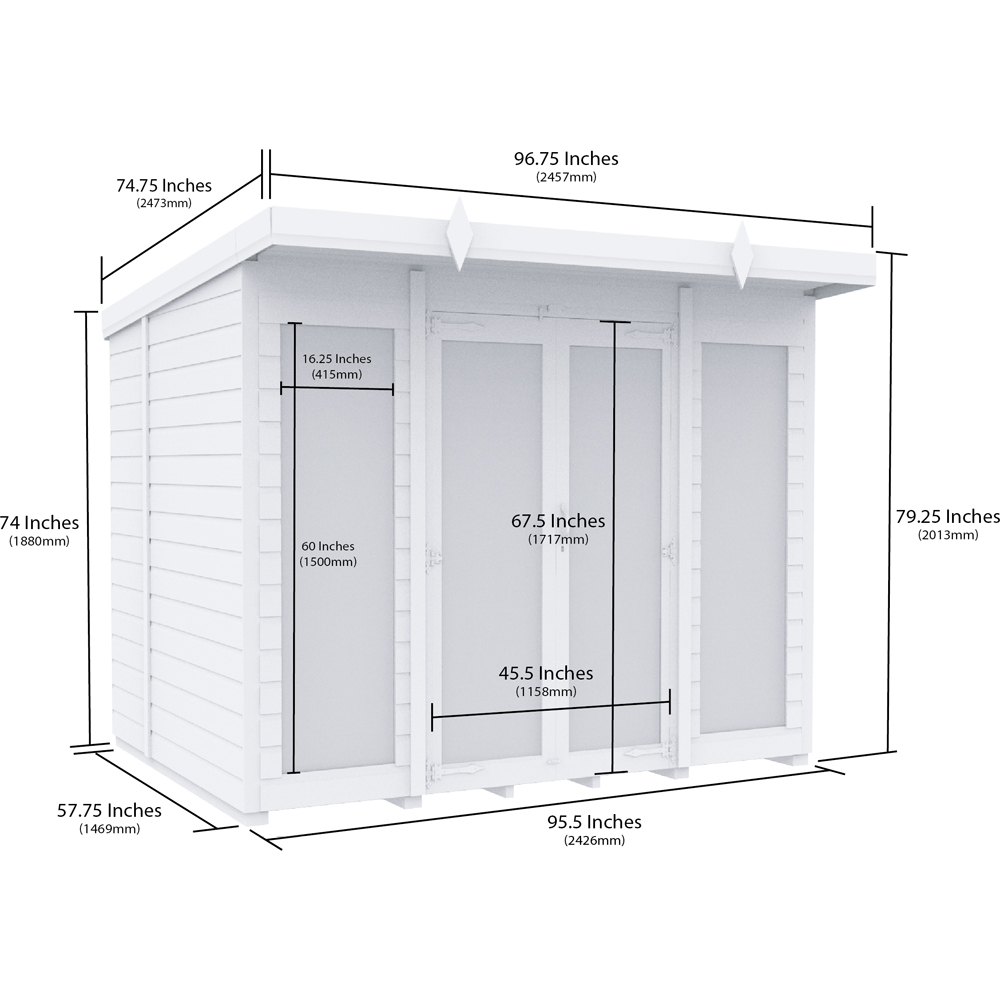 DIY Sheds 8 x 5ft Tongue and Groove Timber Pent Summerhouse Image 7