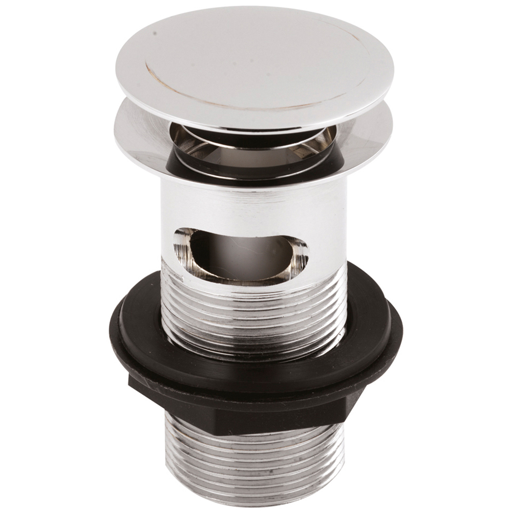 nuie Chrome Push Button Basin Waste Image 1
