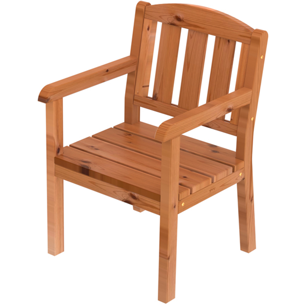 AMATA Ungurs Warm Brown Wooden Garden Chair Image 2