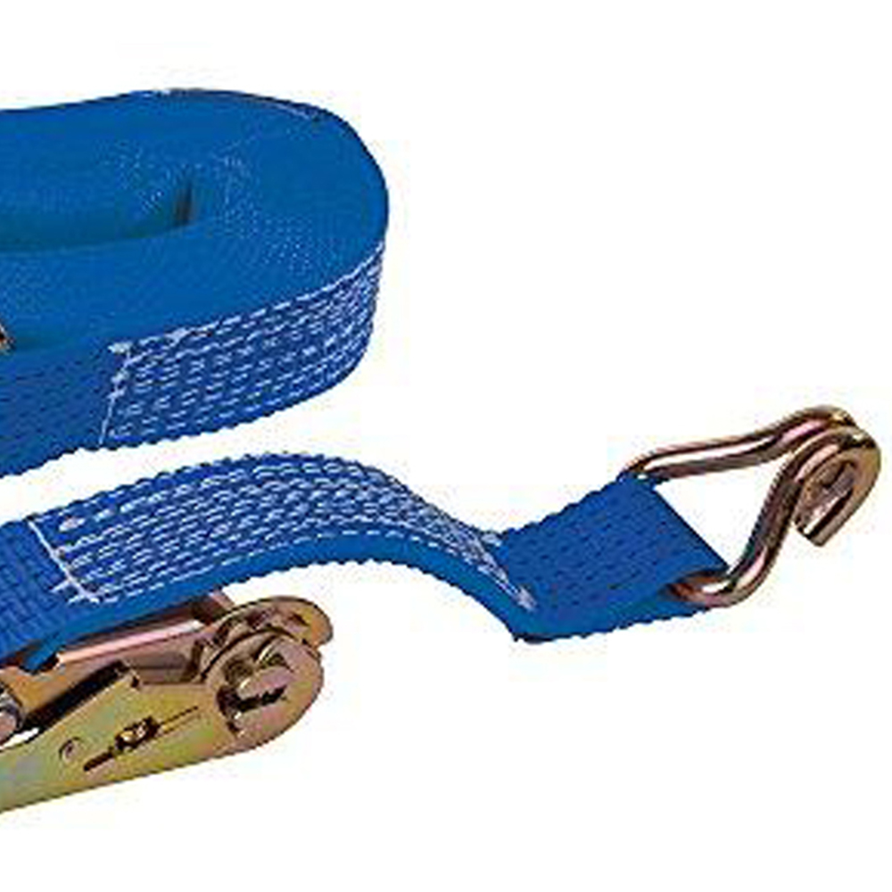 Silverline Rubber Handled Ratchet Tie Down Strap J-Hook 8m x 50mm Image 3