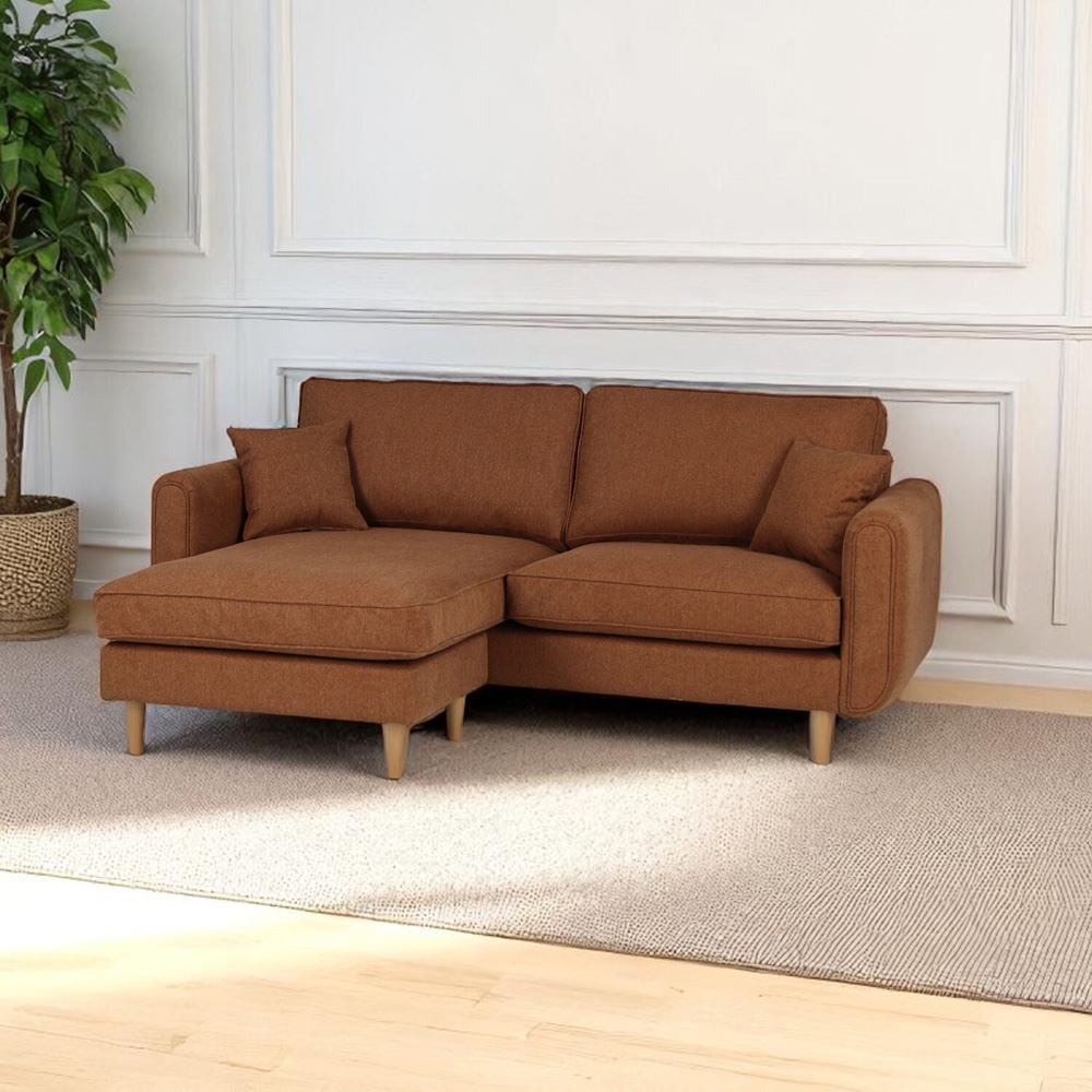 Oxford Reversible Chaise Sofa Brown Image 5