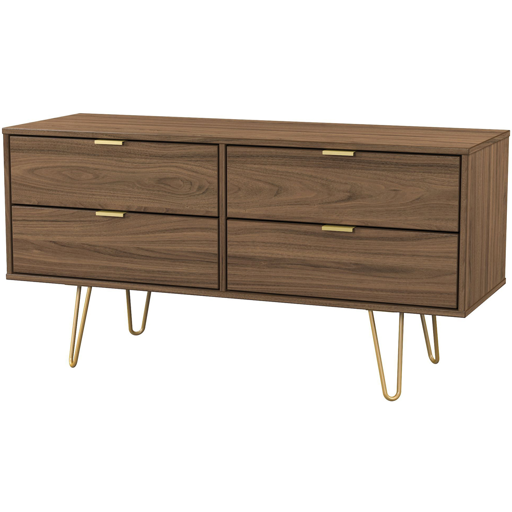 Crowndale Hong Kong 4 Drawer Carini Walnut Bed Box Ready Assembled Image 2