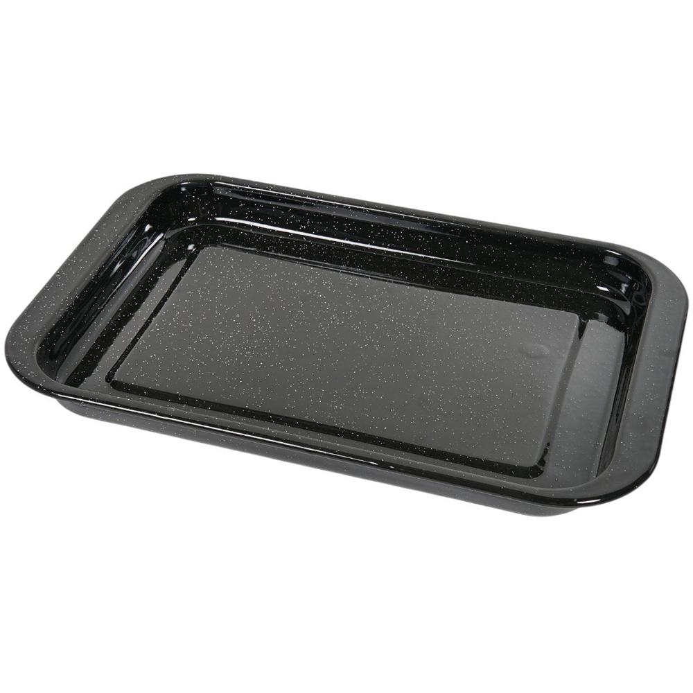 My Kitchen Large Enamel Oven Tray Black Image 1