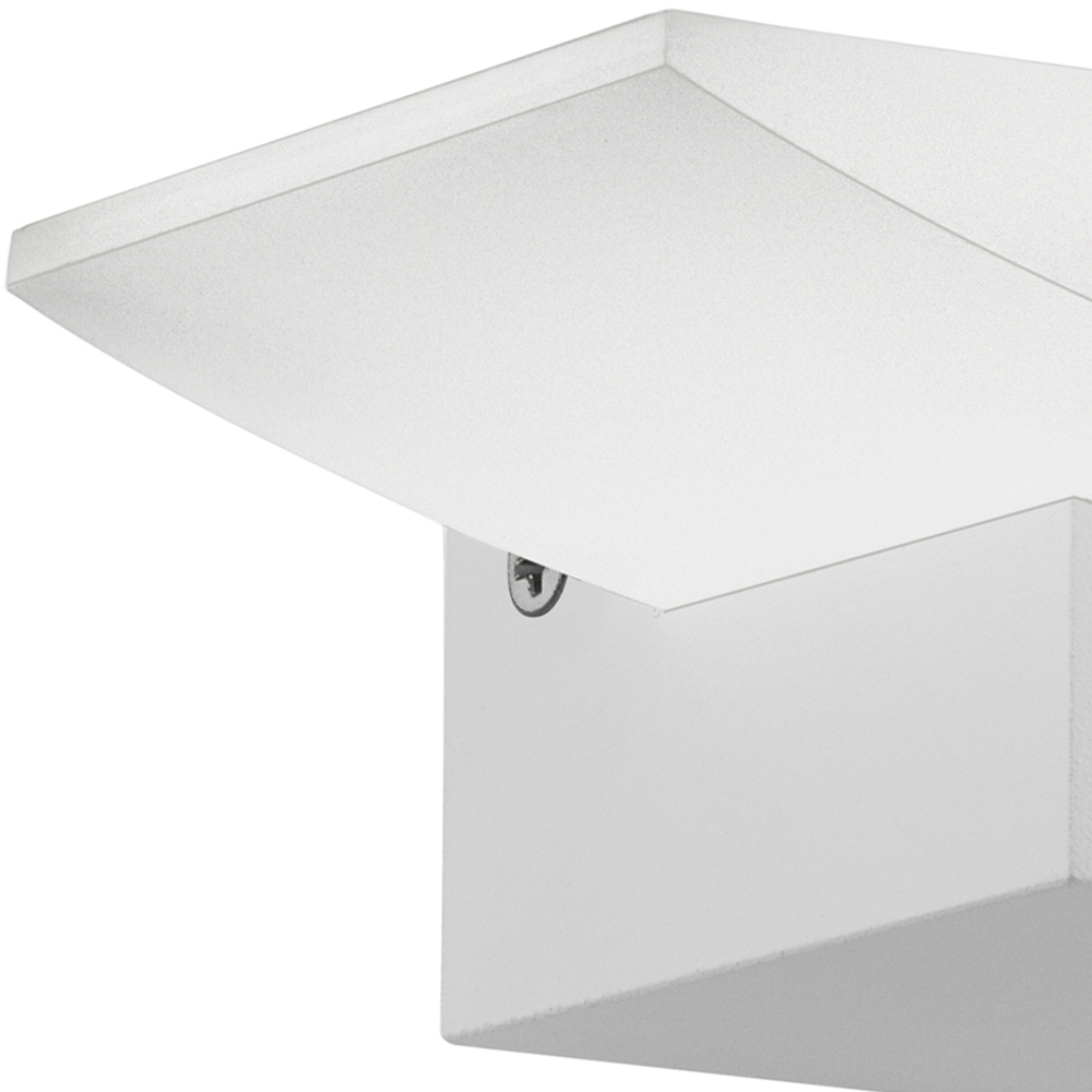 EGLO Metrass Plastic and Aluminium White Uplighter LED Wall Light Image 3