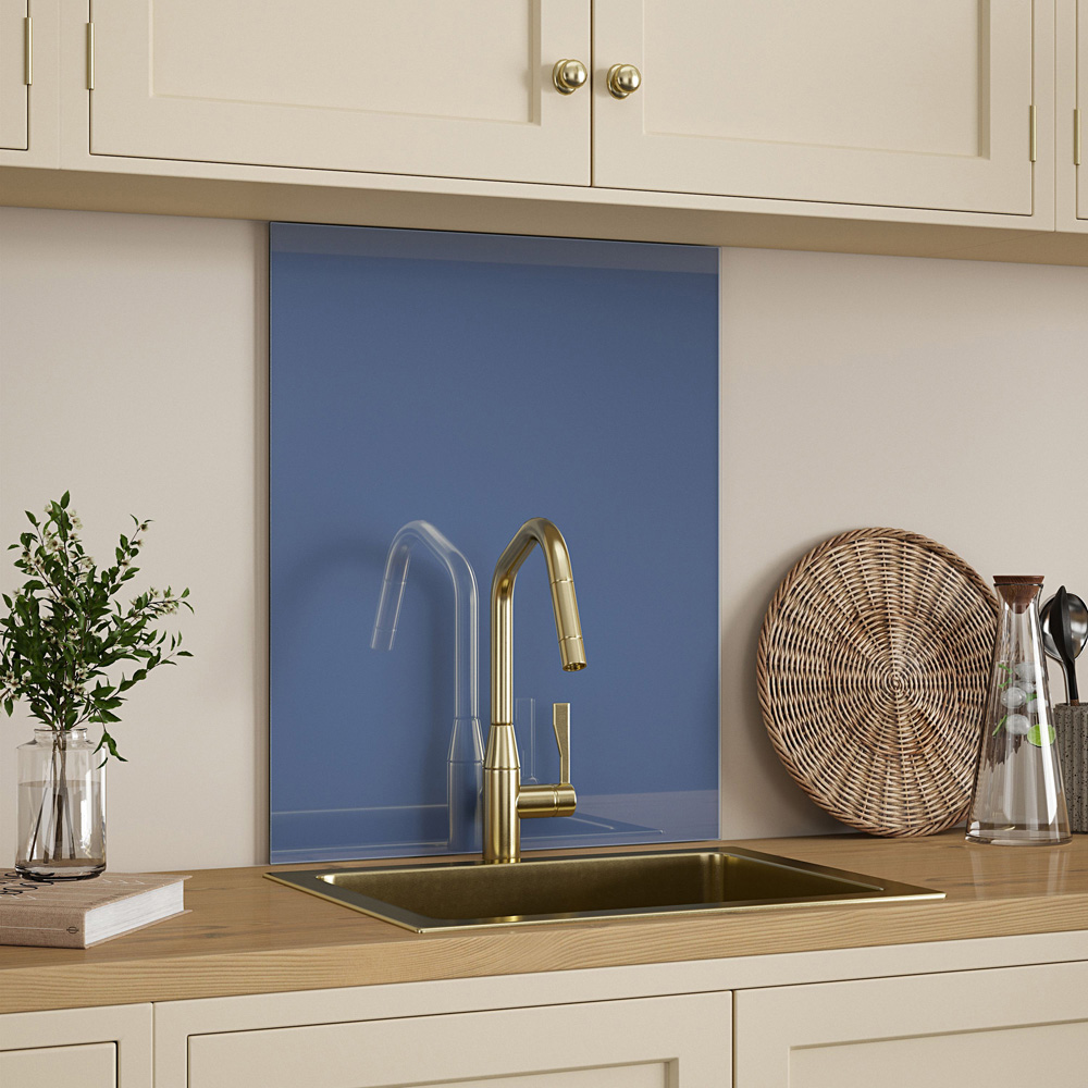 Splashback Bluebell Toughened Glass Self Adhesive Kitchen Splashback 600 x 750mm Image 2