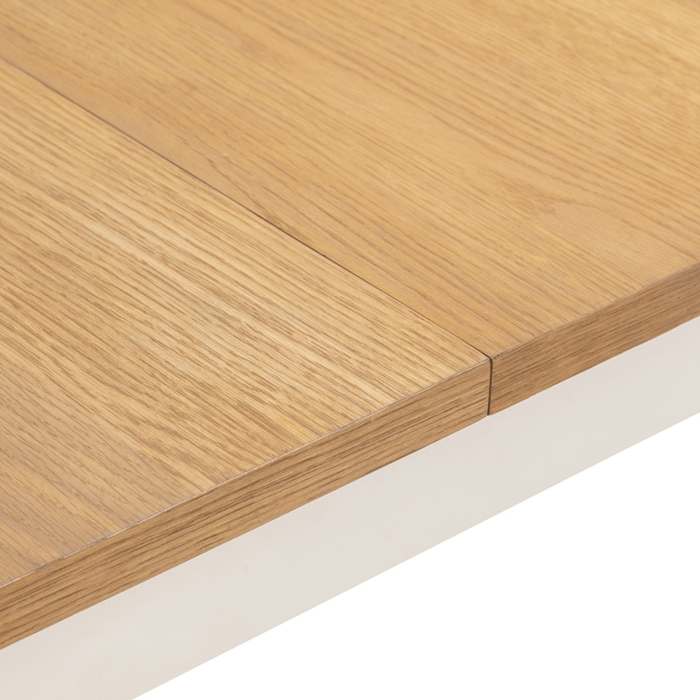 Julian Bowen Davenport 6 Seater Extending Dining Set Oak and Ivory Image 7