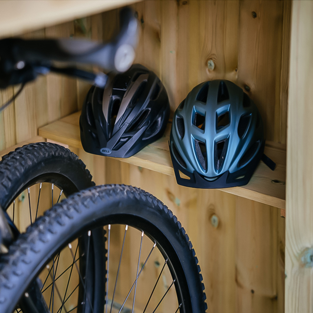 The Garden Village Chipping 7 x 3ft Small Bike Shed Image 5