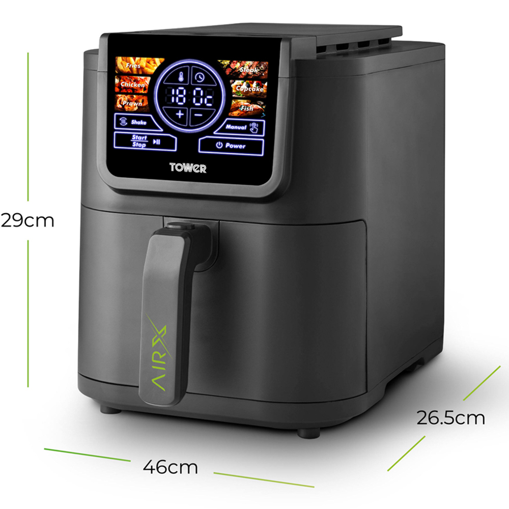 Tower AirX T17158 Grey Single Basket Digital Air Fryer 8L Image 9