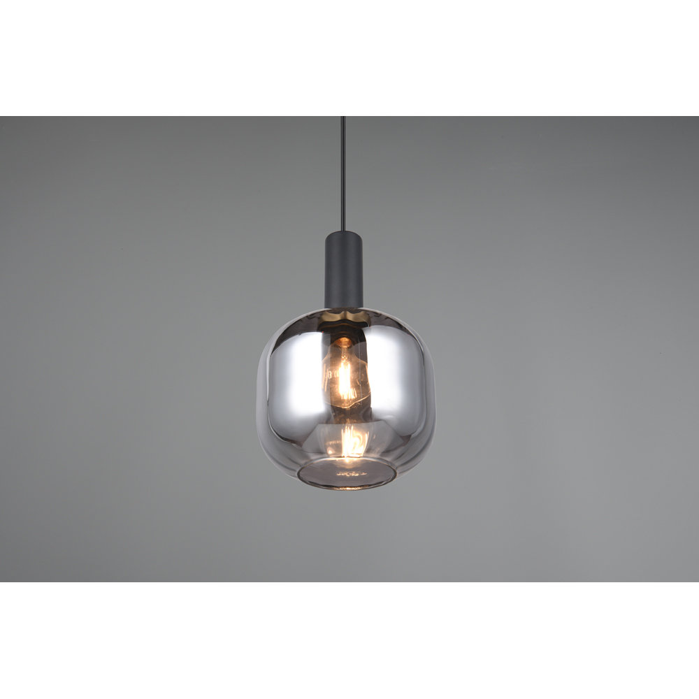 TRIO Diva Matt Black Ceiling Pendant Light Image 4