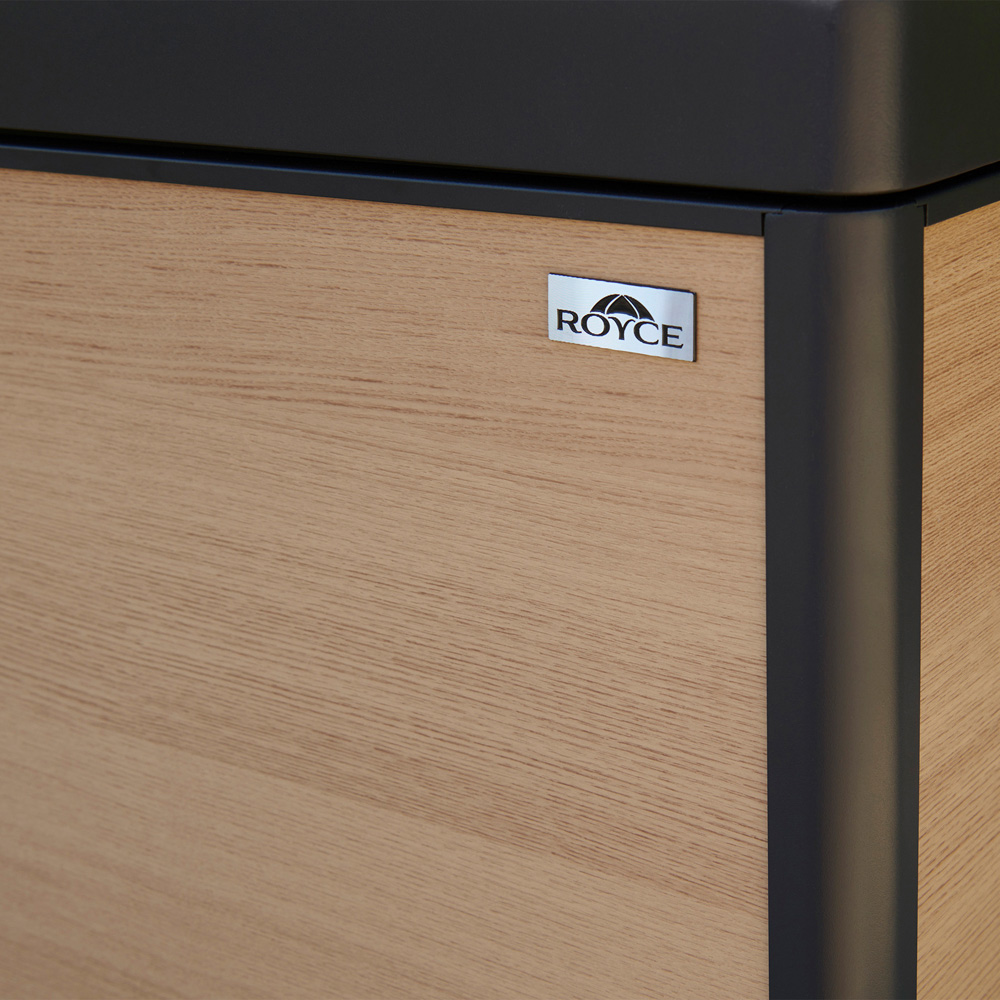 Royce Large Wood Look Outdoor Storage Box Image 3
