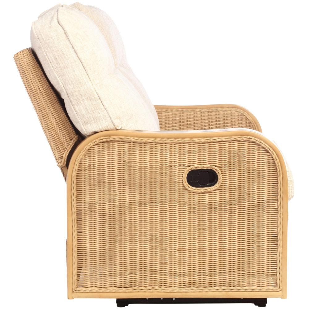 Desser Furniture Paris 3 Seater Cotton Cream Recliner Sofa Image 6