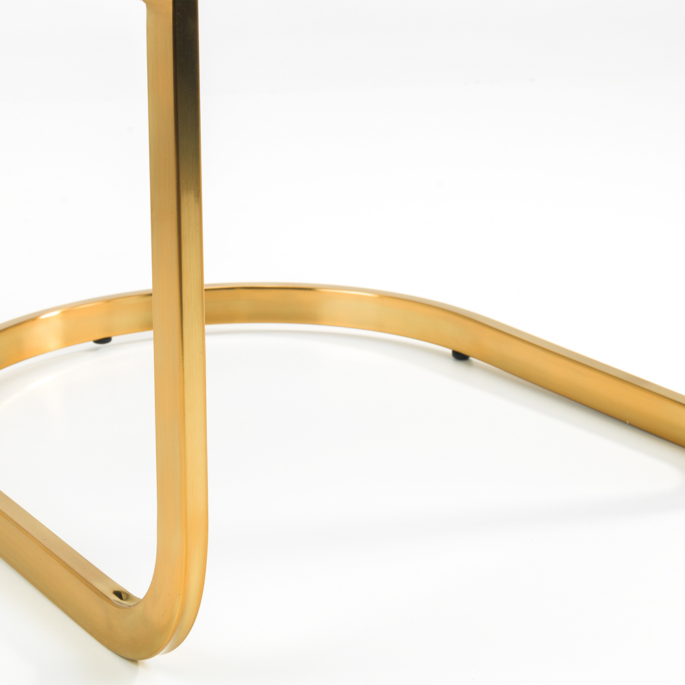 Julian Bowen Vittoria Cantilever Set of 2 Blue Dining Chairs Image 8