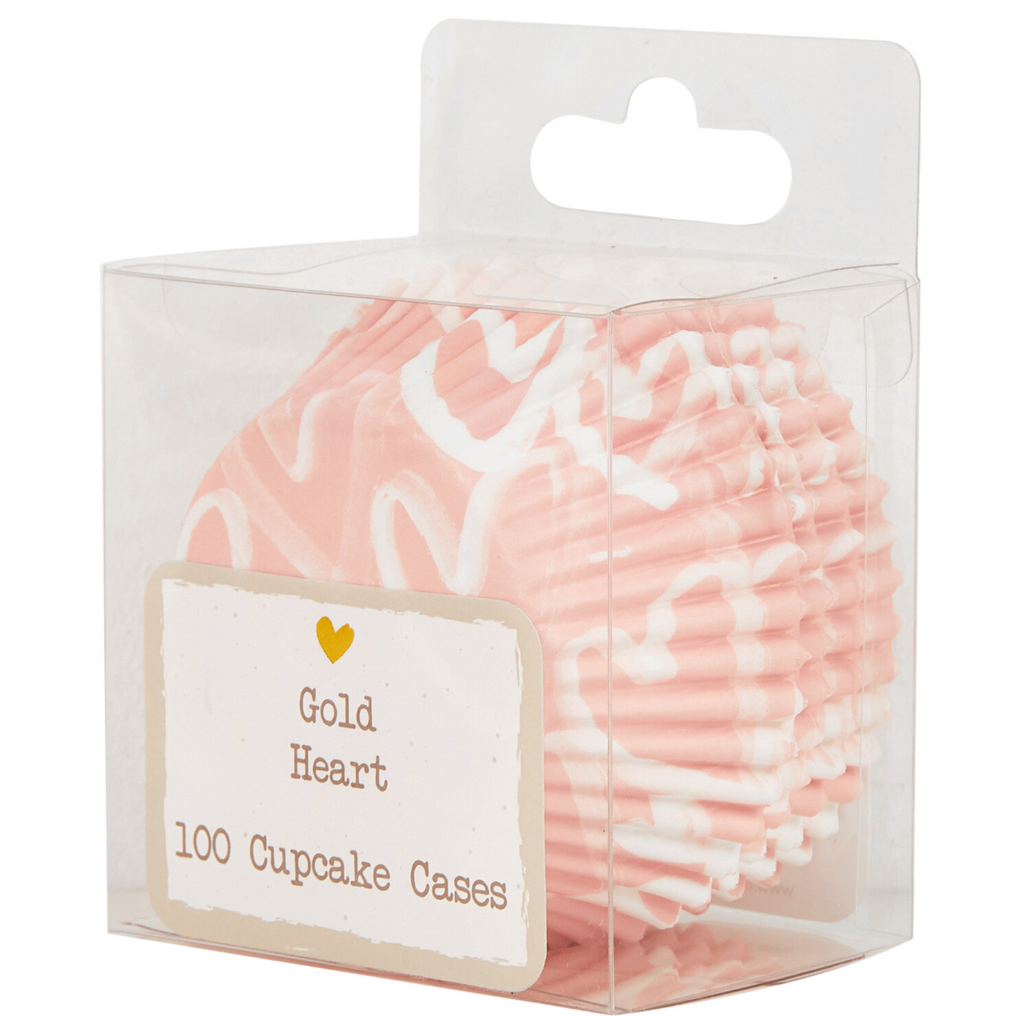 Pack of 100 Hearts Cupcake Cases - Pink Image 2