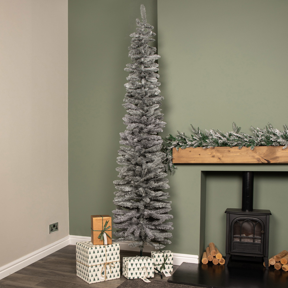 Samuel Alexander Grey Pencil Artificial Christmas Tree 8ft Image 7