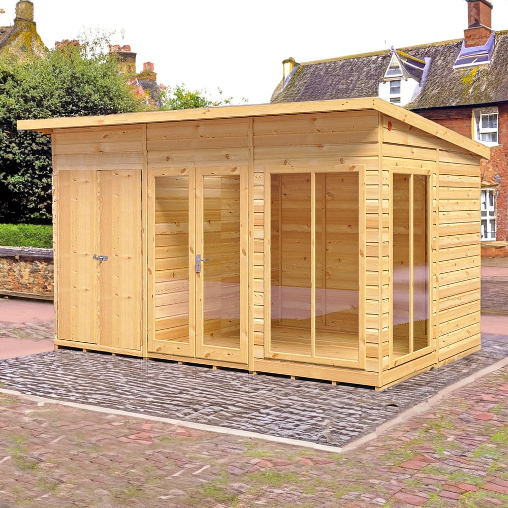 Shire Lela 12 x 8ft Double Door Summerhouse with Storage Image 2