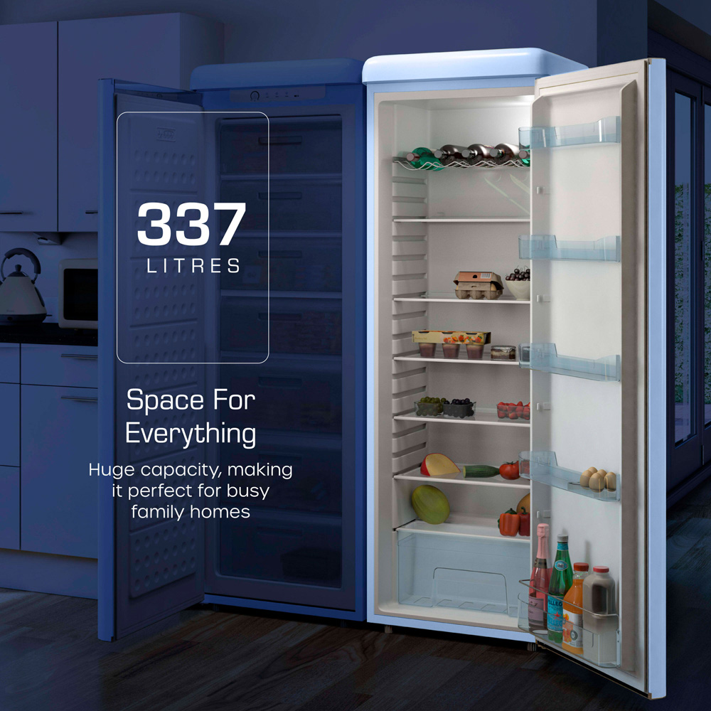 Swan Retro SR11050BLNE Blue Tall 337L Fridge Image 4