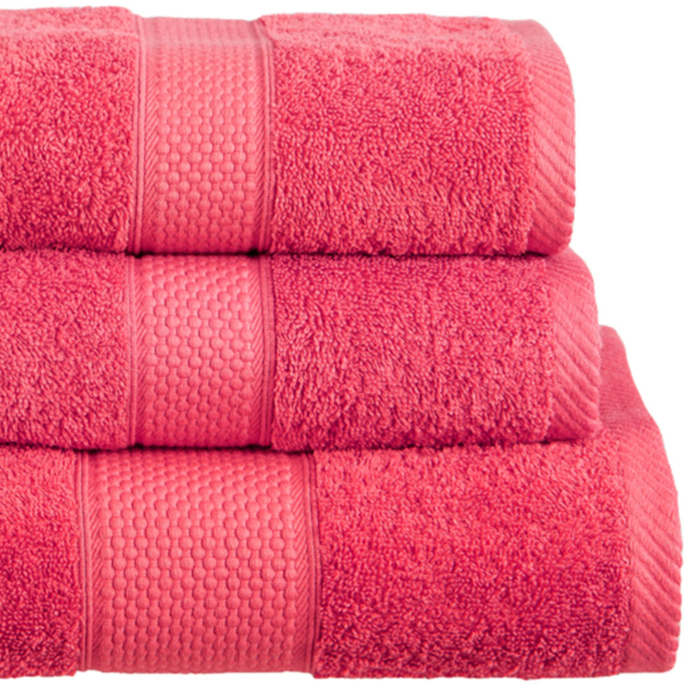 Imperial Ringspun Combed Cotton Raspberry Turkish Guest Towel 2 Pack Image 2
