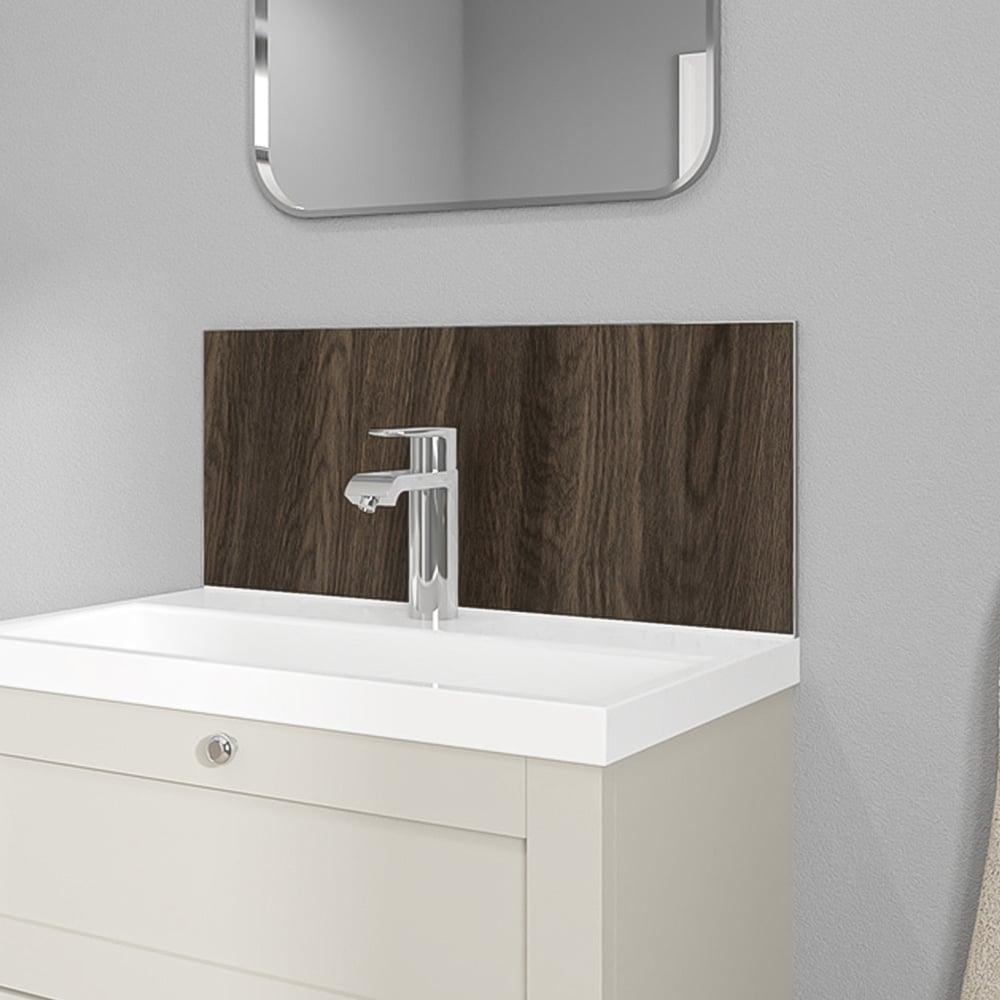Wetwall Alloy American Walnut Splashback 600 x 250mm Image 1