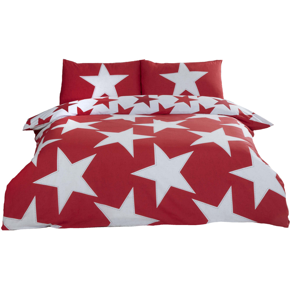 Rapport Home King Size Red All Stars Duvet Set Image 2