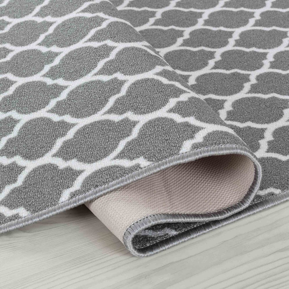 Desire Rugs Havana Grey Trellis Anti Slip Door Mat 150 x 80cm Image 3