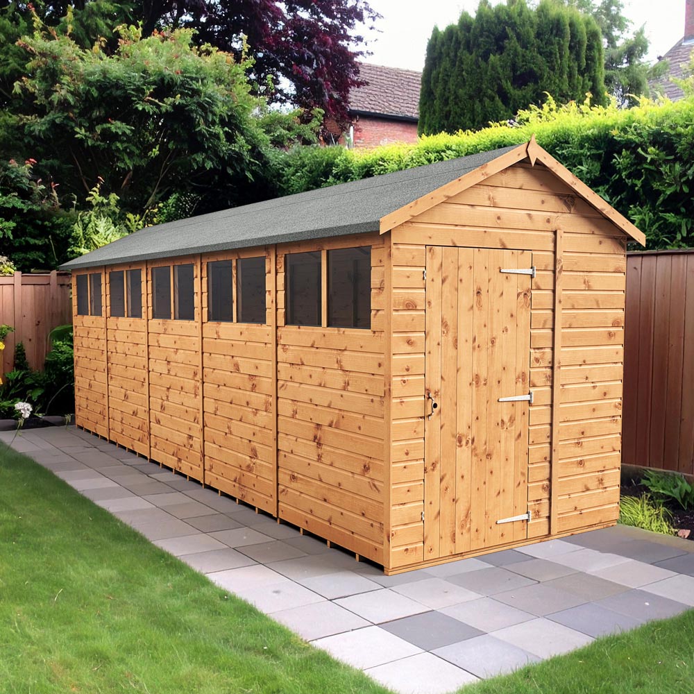 Empire Sheds 6 x 20ft Tongue and Groove Wooden Apex Garden Shed Image 2
