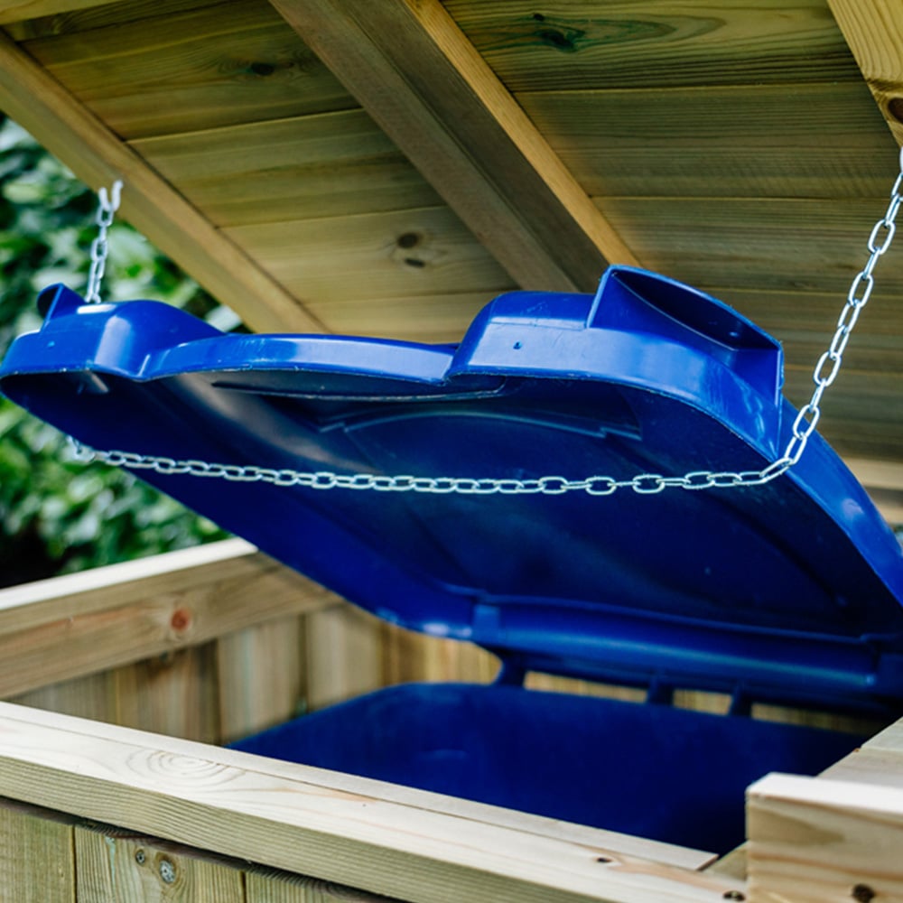 The Garden Village Shireburn 240L Double Wheelie Bin Shed Image 6