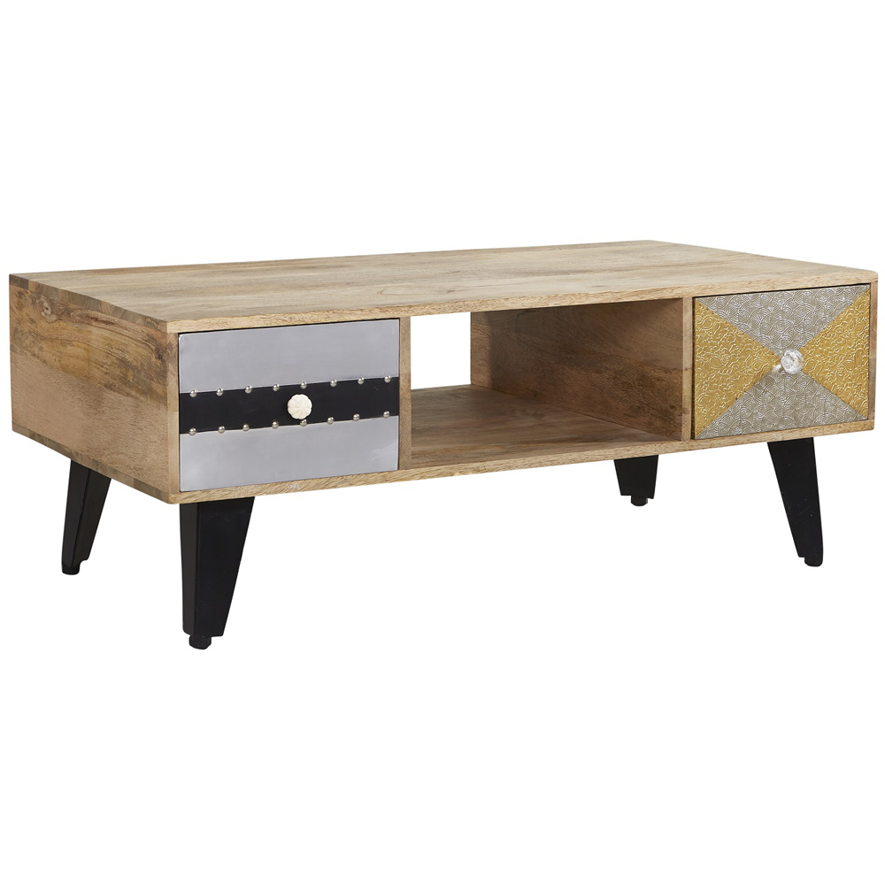 Brooklyn Monaco 2 Drawer Single Shelf Coffee Table Image 2