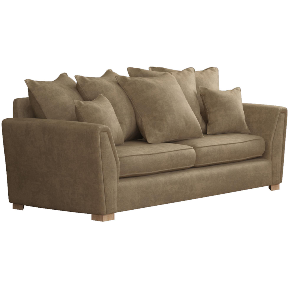 Wendleberry 5 Seater Mink Plush Velvet Scatter Back Sofa Set Image 3