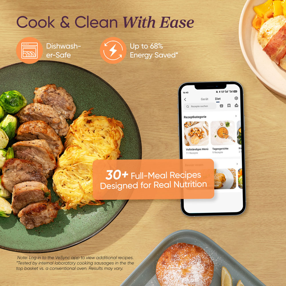 Cosori CAF-DC121-AUKR 6-in-1 Black Turbo Tower 10.8L Air Fryer Image 8