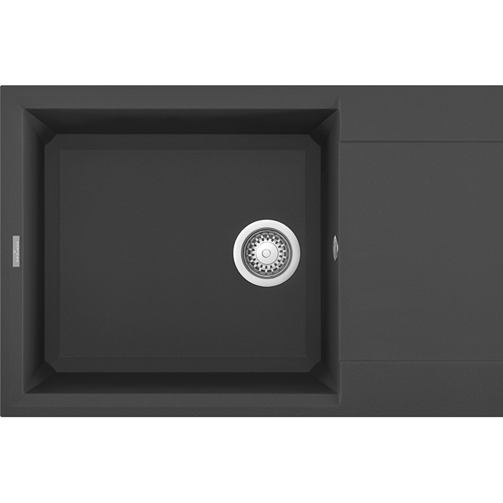 Reginox Easy 480 B Black Single Bowl Granite Sink 1000 x 500mm Image 2