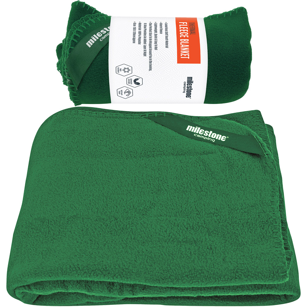 Milestone Camping Evergreen Thermal Fleece Blanket Image 3
