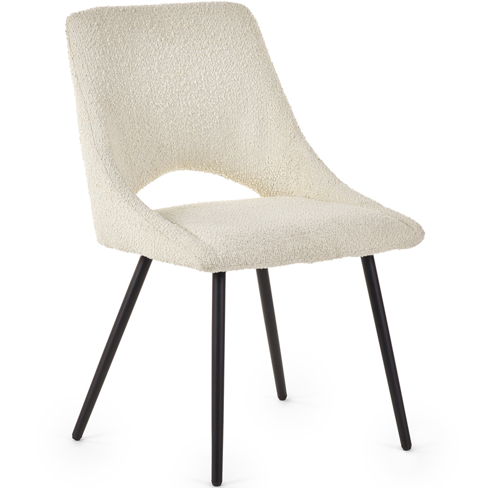 Julian Bowen Luca Iris 4 Seater Round Dining Set Ivory Image 4