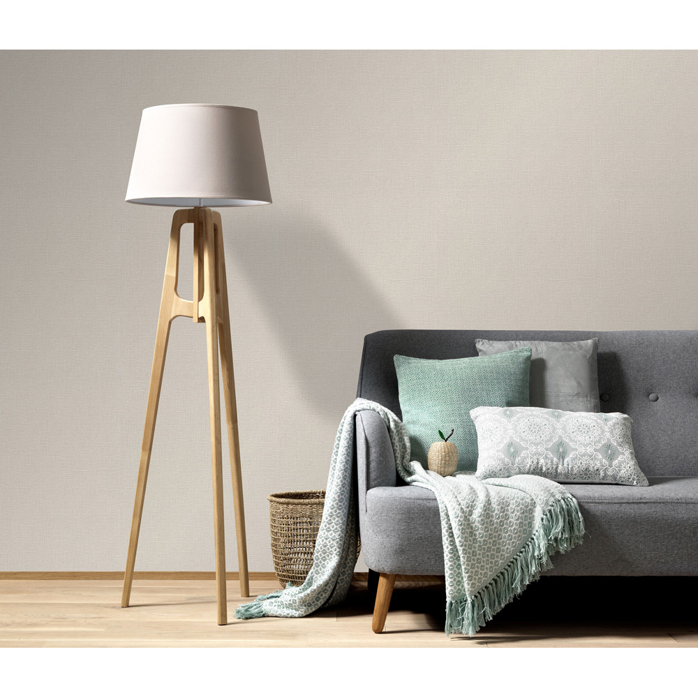 Erismann Opus Dolce Luxury Woven Plain Natural Wallpaper Image 3