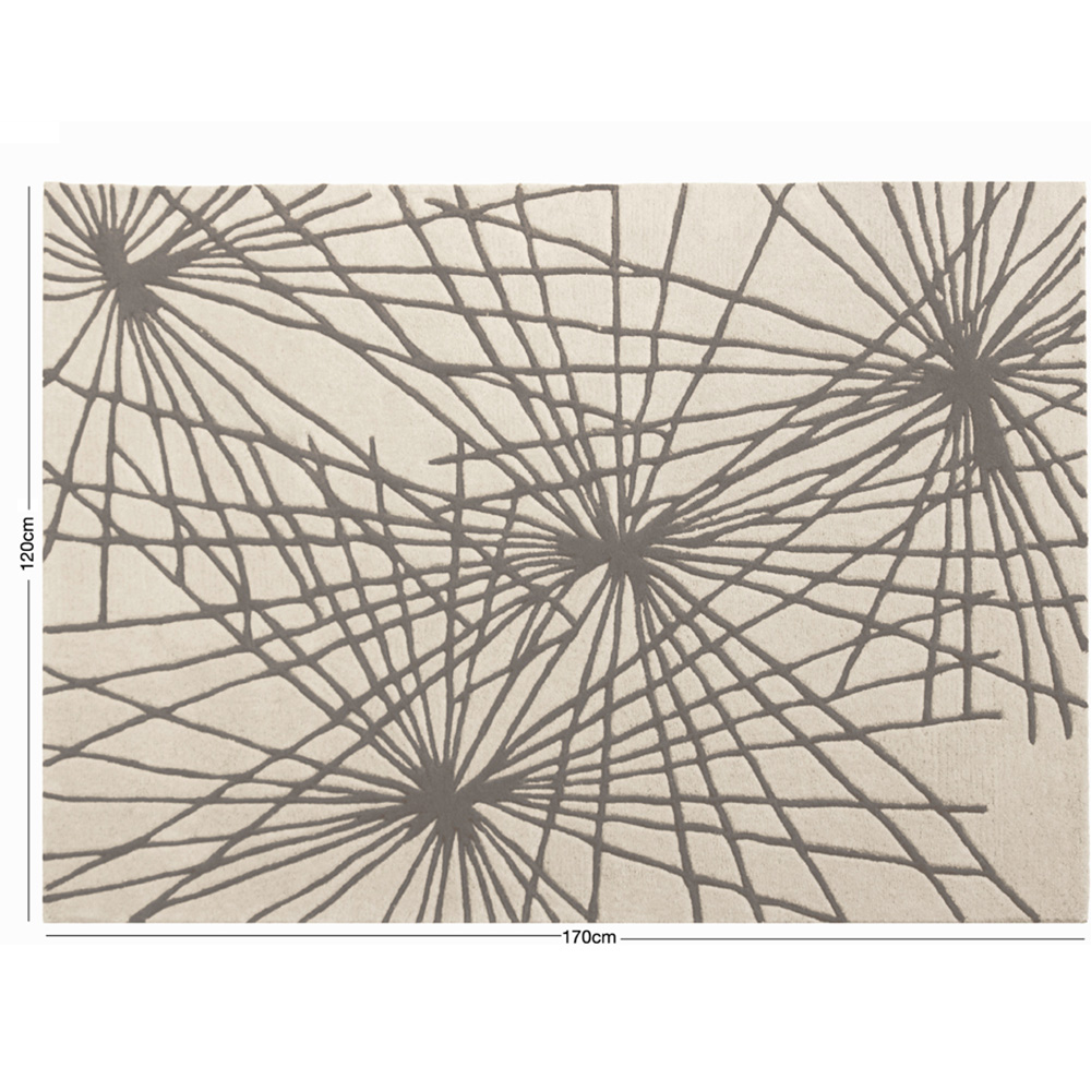 Esselle Home Aura Starburst Natural and Charcoal Rug 120 x 170cm Image 7